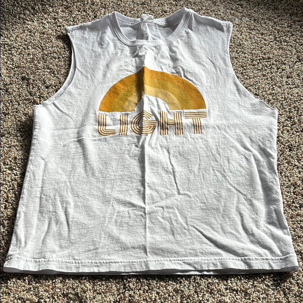 White Light Graphic Tank Top